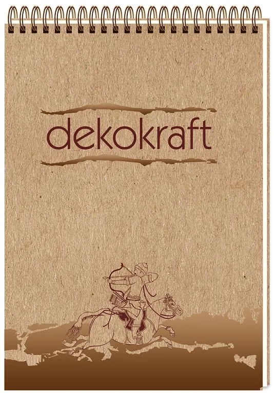 Keskin Color Dekokraft A4 Sert Kapak Spiralli Bloknot Kareli 100 Yp 144002-99