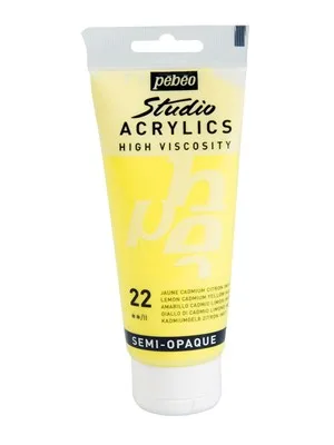 Pebeo 100 Ml Akrilik Boya Yüksek Yoğunluklu Limon Sarısı 22