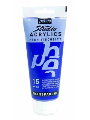 Pebeo 100 Ml Akrilik Boya Yüksek Yoğunluklu Ultramarine Mavi 15