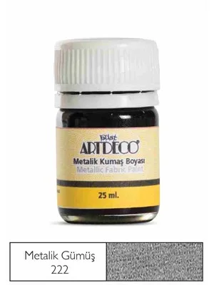 Artdeco 25 Ml Metalik Kumaş Boyası Gümüş 11a-222