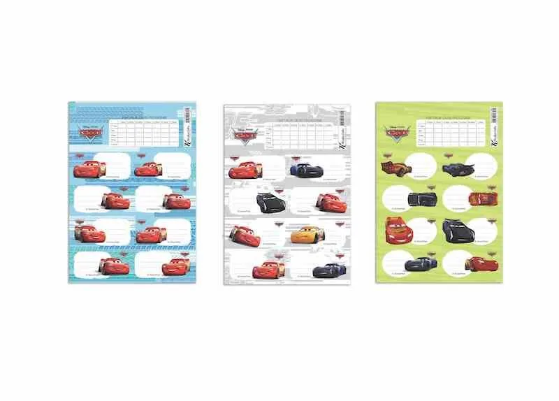 Keskin Color Cars Okul Etiketi Ders Programlı 3 Lü 220130-33