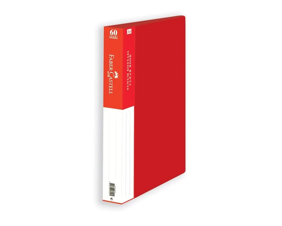 Faber Castell A4 Sunum Dosyası 60 Lı Kırmızı