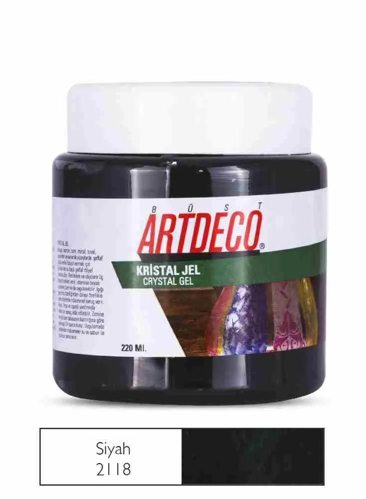 Artdeco 220 Ml Kristal Jel Ahşap Boya Siyah 2118