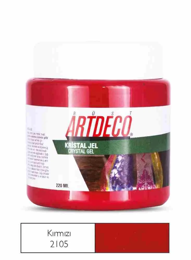 Artdeco 220 Ml Kristal Jel Ahşap Boya Kırmızı 2105