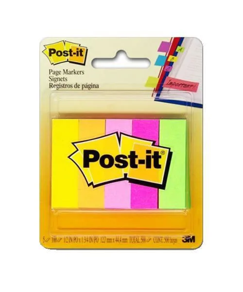 3m Post-it 15x50 Mm Yapışkanlı İşaretleme Kağıdı 5 Renk 5x100 Yp 670-5