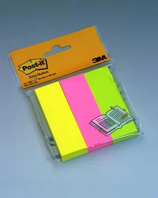 3m Post-it 25x76 Mm Yapışkanlı İşaretleme Kağıdı 3 Renk 3x100 Yp 671-3