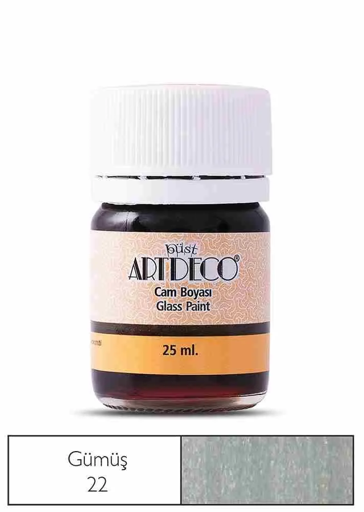 Artdeco 25 Ml Öğrenci Tipi Cam Boyası 22 Gümüş
