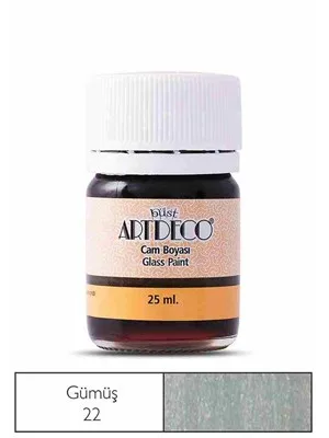 Artdeco 25 Ml Öğrenci Tipi Cam Boyası 22 Gümüş