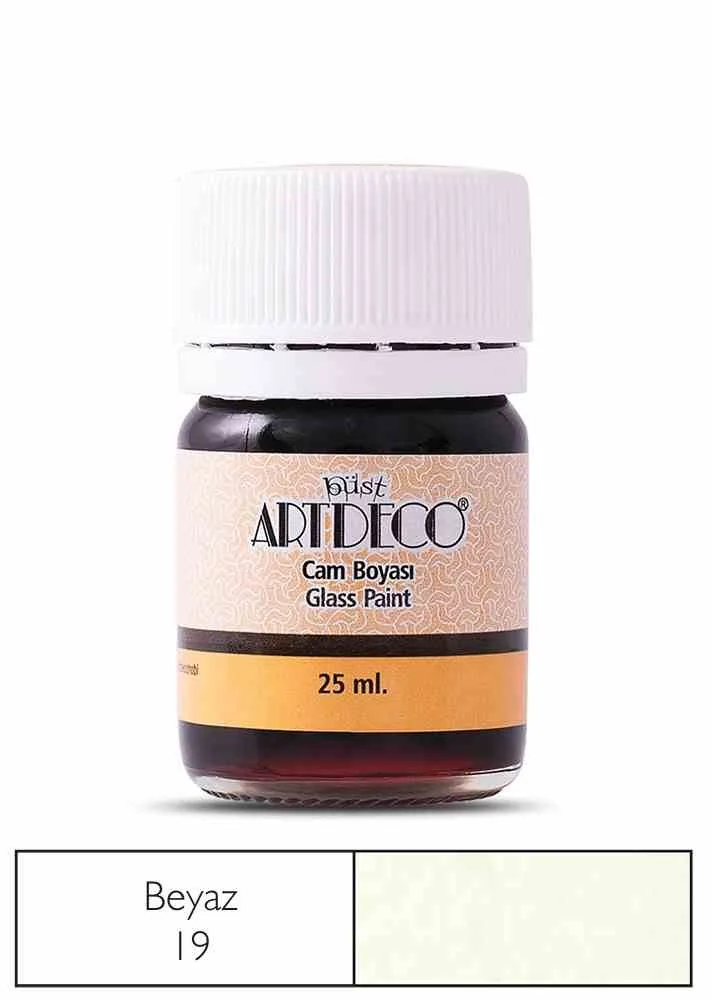 Artdeco 25 Ml Öğrenci Tipi Cam Boya 19 Beyaz