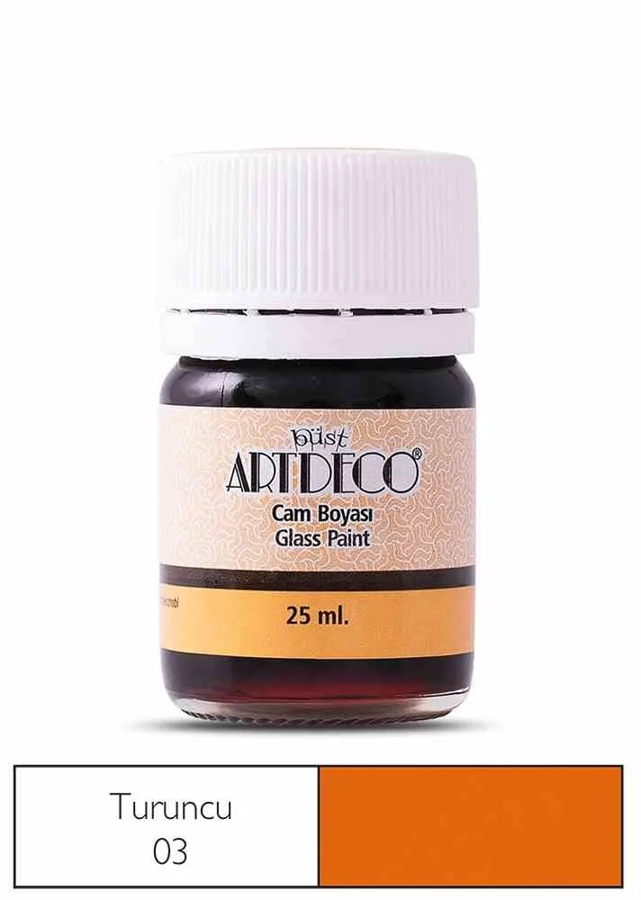 Artdeco 25 Ml Öğrenci Tipi Cam Boya 03 Turuncu