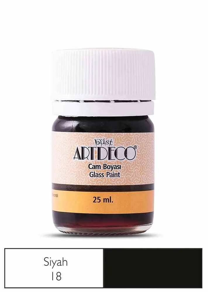 Artdeco 25 Ml Öğrenci Tipi Cam Boya 18 Siyah