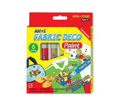 Amos Sabit Kumaş Boyası 6 Renk Pastel Tipi