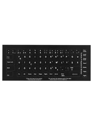 Addison 300162 Türkçe F Siyah Klavye Stıcker