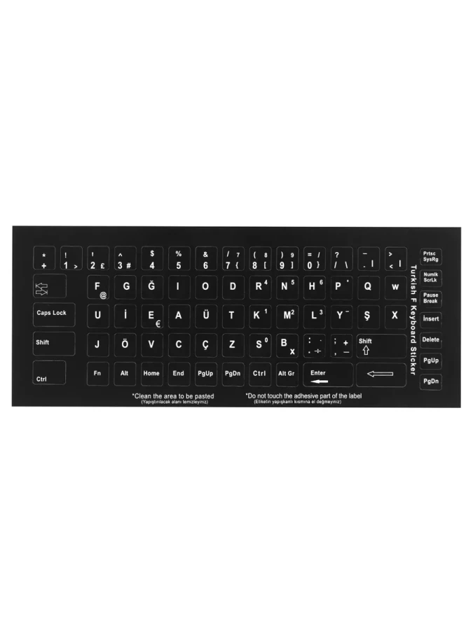 Addison 300162 Türkçe F Siyah Klavye Stıcker