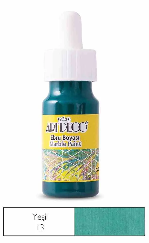 Artdeco 30 Ml Ebru Boyası 16b-13 Yeşil