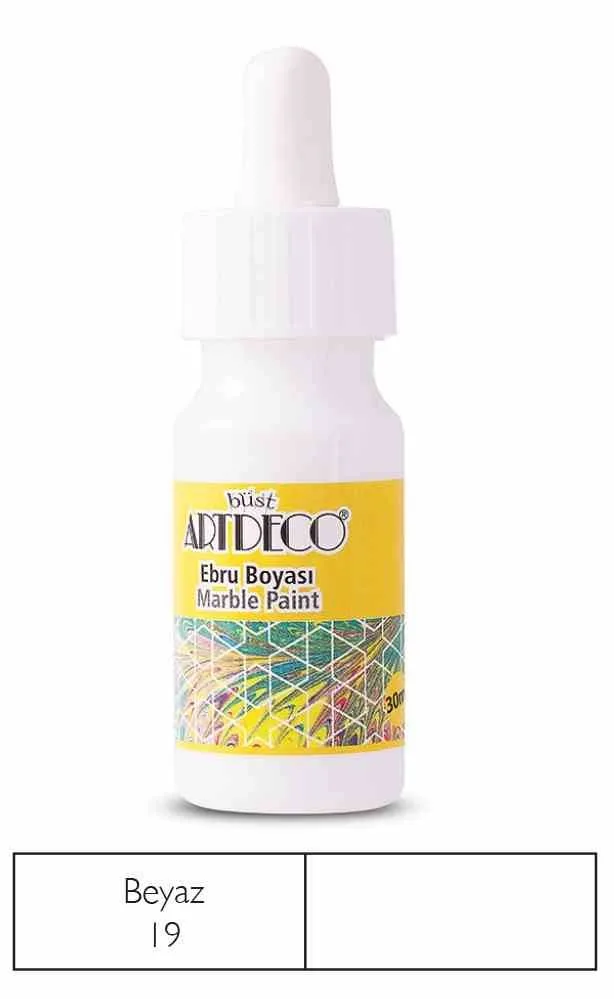 Artdeco 30 Ml Ebru Boyası 16b-19 Beyaz