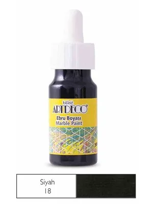 Artdeco 30 Ml Ebru Boyası 16b-18 Siyah