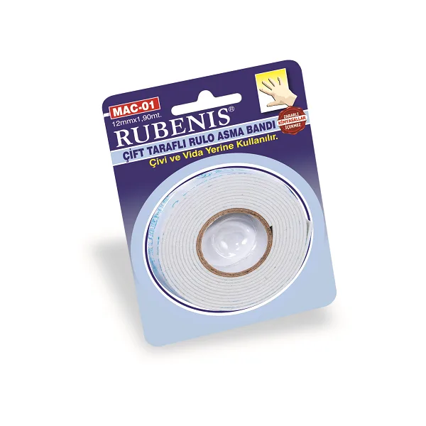 Rubenis 12x1.90 Çift Taraflı Köpük Bant Mac-01
