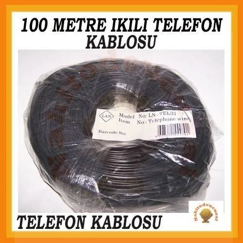 Köken Ln-tel33 100 Metre Telefon Kablosu Siyah