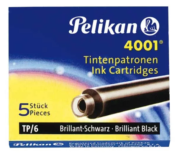 Pelikan Uzun Kartuş Siyah 5 Li 4001