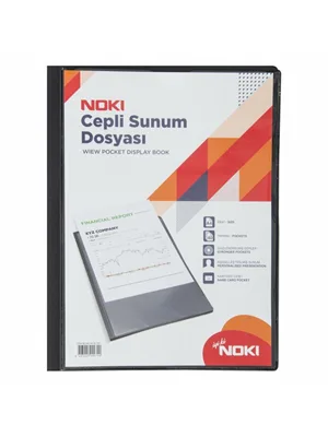 Noki A4 Cepli Sunum Dosyası 40 Lı 64140n Siyah