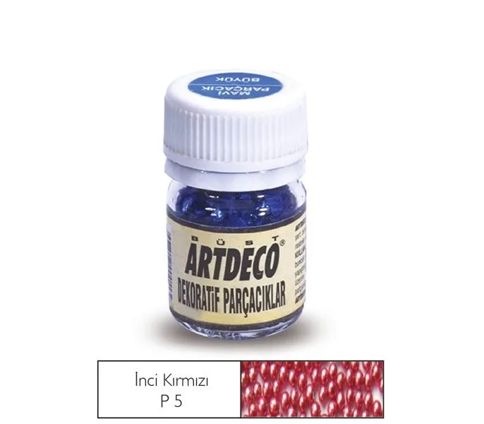 Artdeco 25 Ml Dekoratif Parçacıklar Kırmızı İnci