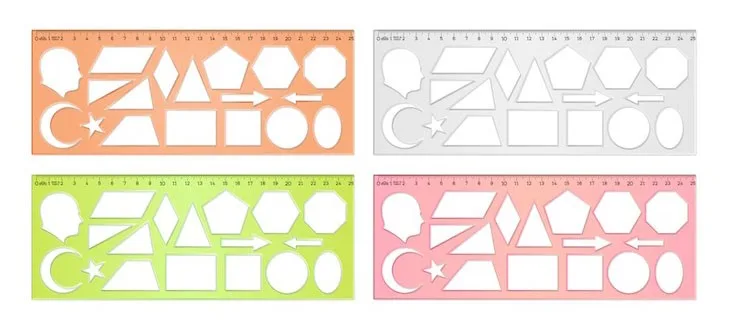 Hatas 25 Cm Geometrik Şekiller Şablon U 02285