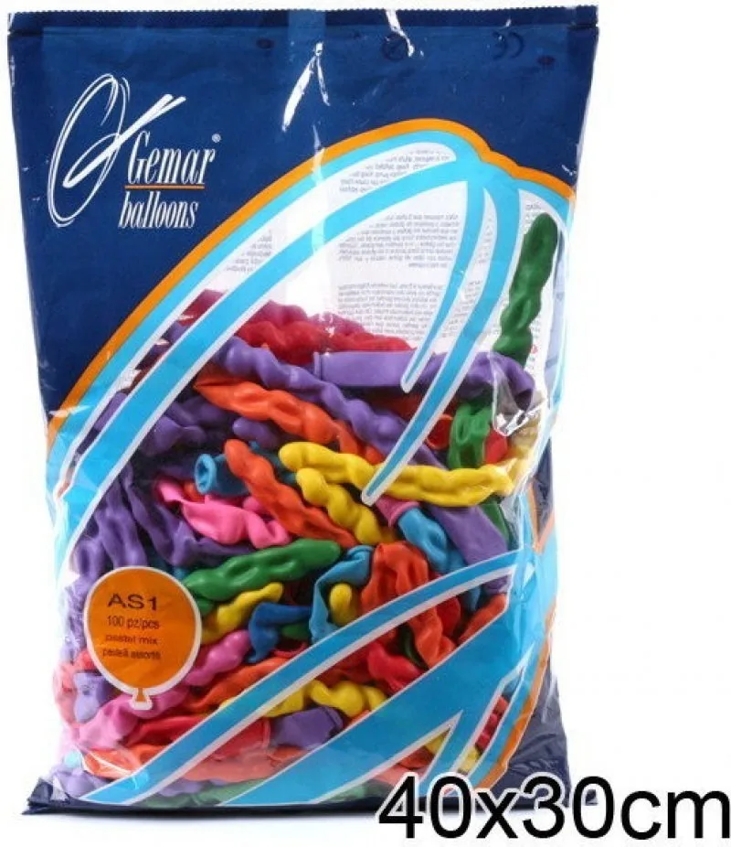 Gemar Sosis Balon Karışık Renk 100"lü