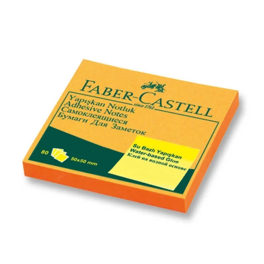 Faber Castell 50x50 Mm Yapışkanlı Not Kağıdı Turuncu 565843