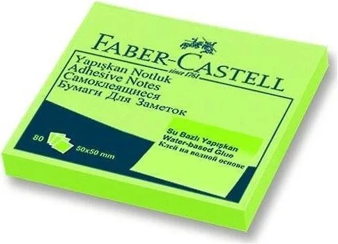 Faber Castell 50x50 Mm Yapışkanlı Not Kağıdı Yeşil 565842