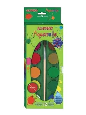 Alpino 12 Renk Suluboya Fırçalı