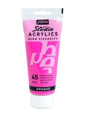 Pebeo 100 Ml Akrilik Boya Yüksek Yoğunluklu Pembe 45