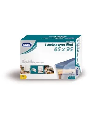 Mas 65x95 125 Mic Laminasyon Filmi 100 Lü 7702