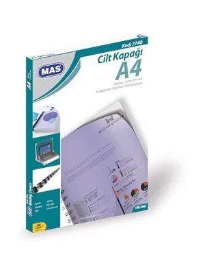 Mas A4 160mic Cilt Kapağı Beyaz 100 Lü 7740