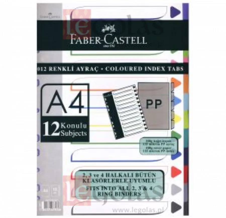 Faber Castell A4 Seperatör 12 Renk Fc-2012 5250107