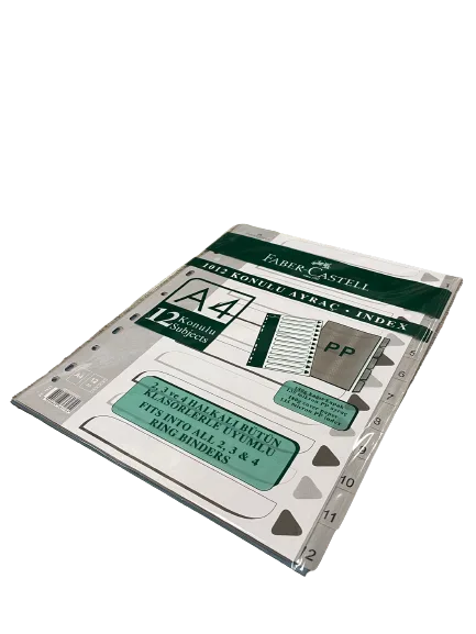 Faber Castell A4 1-12 Rakamlı Seperatör Fc-1012 5250103