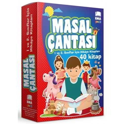 Masal Çantası 40 Kitap (1. Sınıflar İçin) - Ema Çocuk Yayınları