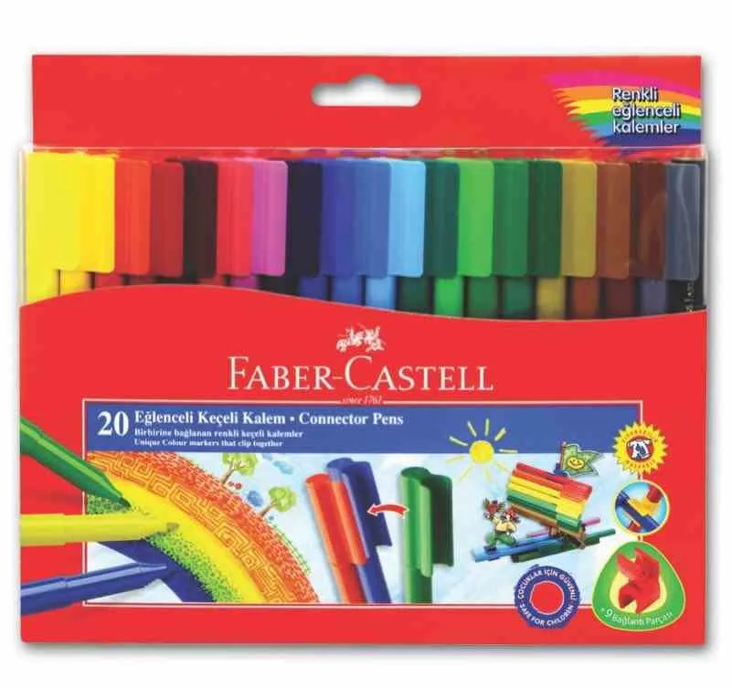 Faber Castell Eğlenceli Keçeli Kalem (marker) 20 Li 5068112