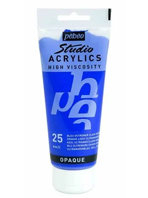 Pebeo 100 Ml Akrilik Boya Yüksek Yoğunluklu Ultramarin Mavi 25