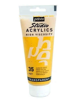 Pebeo 100 Ml Akrilik Boya Yüksek Yoğunluklu Venedik Sarısı 35