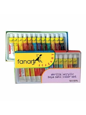 Fanart Academy 12 Ml Akrilik Boya Seti 12 Li 22999.221