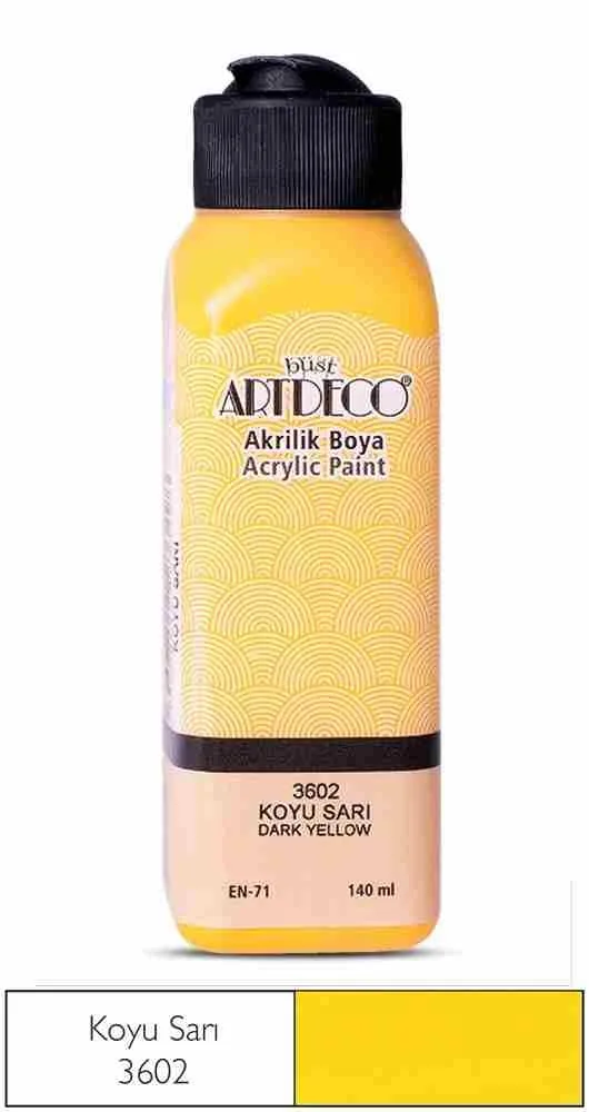 Artdeco 140 Ml Akrilik Boya Koyu Sarı 70r-3602