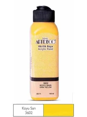 Artdeco 140 Ml Akrilik Boya Koyu Sarı 70r-3602