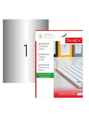 Tanex 210x297 Laser Etiket Sılver 25 Li Tw-2000