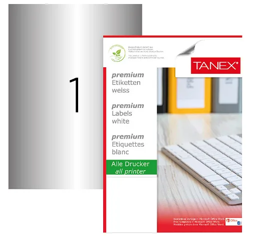 Tanex 210x297 Laser Etiket Sılver 25 Li Tw-2000