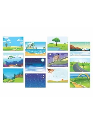 Keskin Color 35x50 Karışık Konulu Fon Kartonu 12 Li