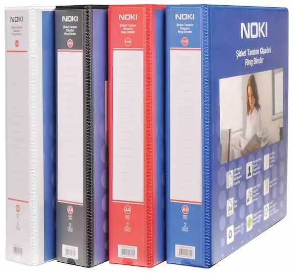 Noki A4 2 Halkalı Klasör D Mekanizmalı 5 Cm Beyaz