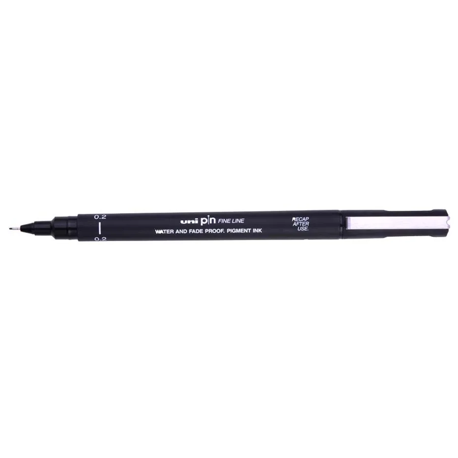 Uni Ball 0.2 Fıne Lıne Çizim Kalemi Siyah Pın 02-200