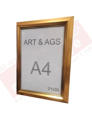 Art&ags A4 35 Mm Ahşap Görünümlü Piramit Çerçeve Gümüş