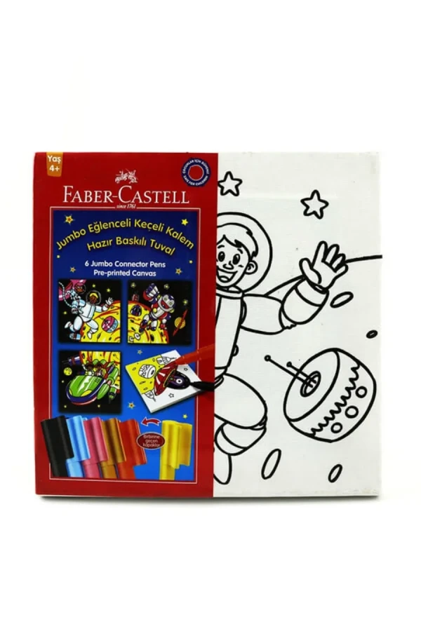 Faber Castell Jumbo Eğlenceli Keçeli Kalem+tuval 122155